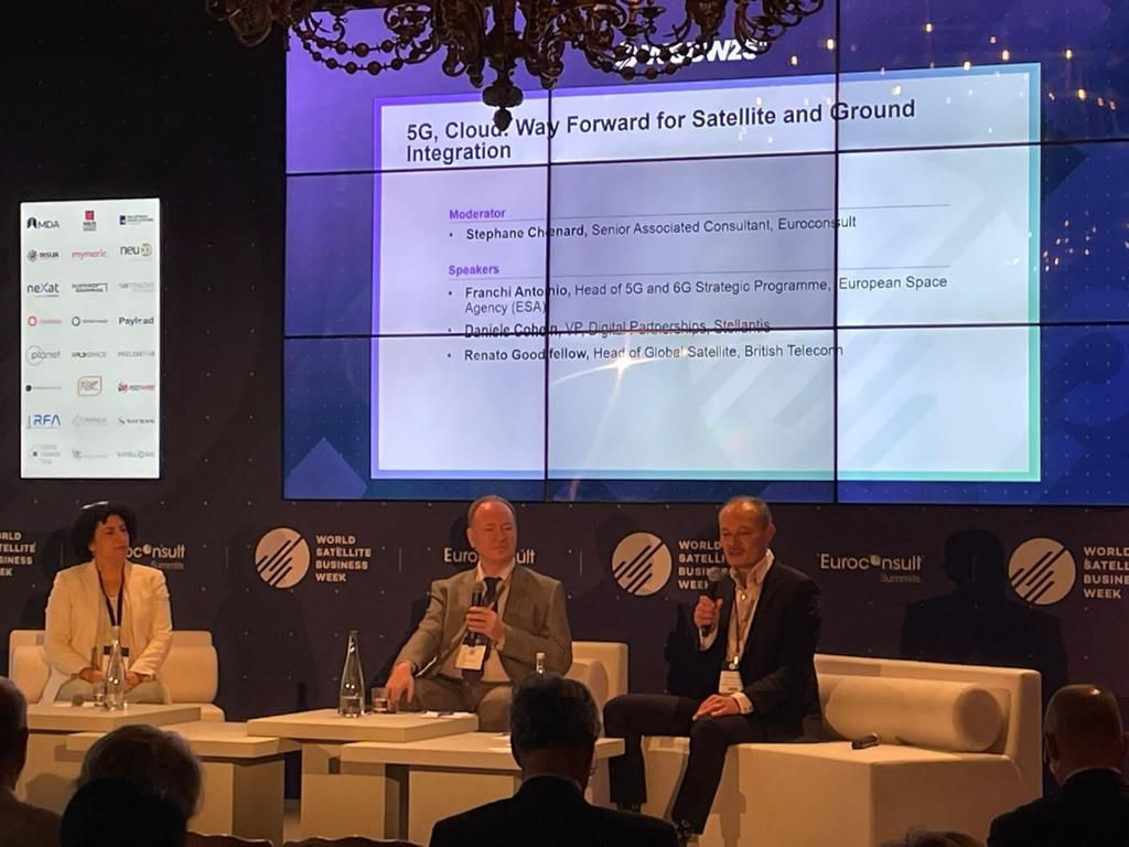 ESA Space Solutions (@space4europe) on Twitter photo 🛰️ @WSBW_Summit Day 2! Antonio Franchi, Head of the 5G & 6G Strategic Programme in the Telecommunications & Integrated Applications Directorate <a href="/ESA/">European Space Agency</a>, joined the panel: "5G, Cloud: Way Forward for Satellite and Ground Integration", part of the Summit for Satellite Financing. #WSBW 🛰️ @WSBW_Summit Day 2! Antonio Franchi, Head of the 5G & 6G Strategic Programme in the Telecommunications & Integrated Applications Directorate <a href="/ESA/">European Space Agency</a>, joined the panel: "5G, Cloud: Way Forward for Satellite and Ground Integration", part of the Summit for Satellite Financing. #WSBW