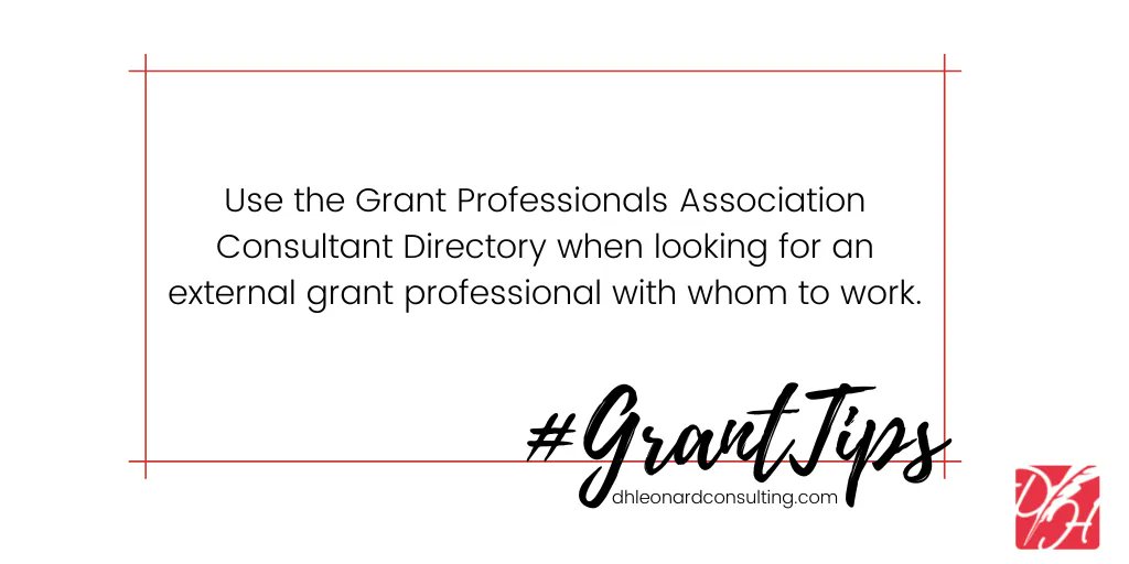 dhlconsult's tweet photo. Use the @GPANational Consultant Directory when looking for an external grant professional with whom to work.

https://t.co/w6qhyQ2VV5 

#GrantTips #GrantWriting #GrantProfessional https://t.co/d10i7cHuIi