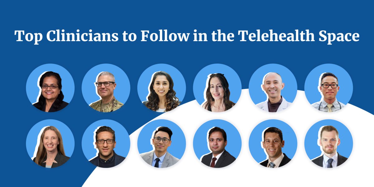 Congratulations to everybody who made the list of Top Clinicians to Follow in the Telehealth Space! Check out this list of all the honorees and follow them on social media to see what they're working on! ow.ly/5n581040MKb