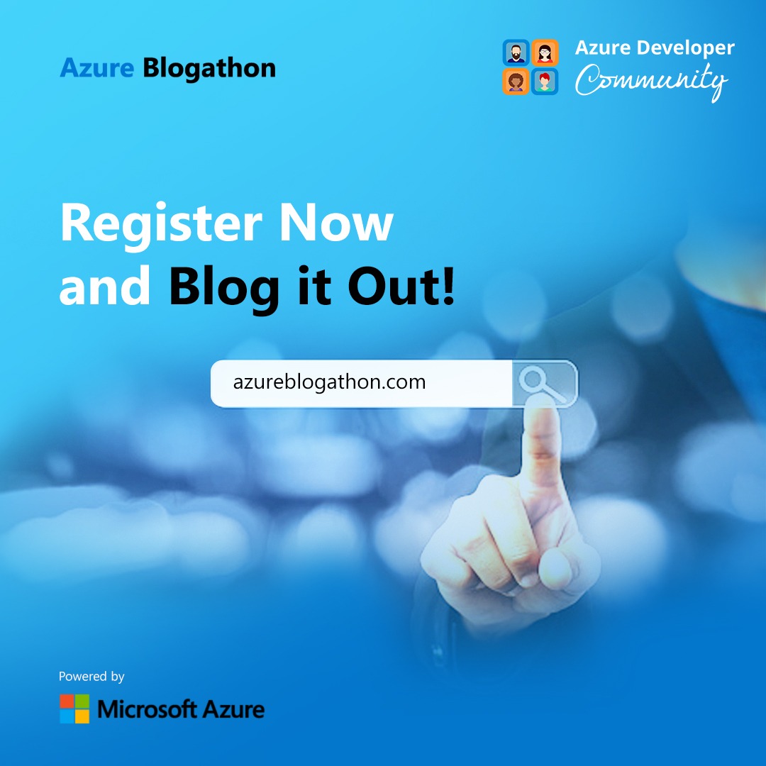 We invite you to join a community of #Azure developer bloggers by participating in this contest to learn and share valuable insights about building solutions on #MicrosoftAzure. You can win rewards for experimenting with your blogging skills. Register now! ☑️
#azureblogathon