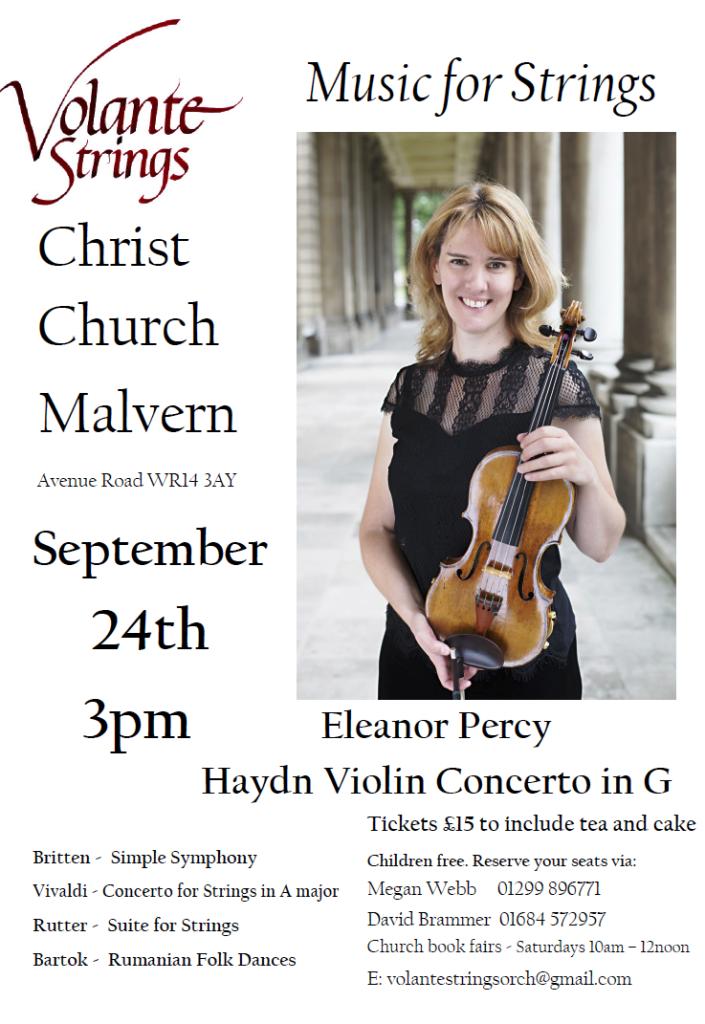 RedditchOrch's tweet photo. Great concert coming up on 24th in Malvern - our good friends at Volante Strings and the lovely violinist Eleanor Percy. https://t.co/RO8wyVmTSL