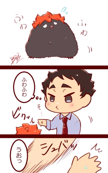 ヒナガラスと付き合ってるオイカーさん

及日

松「言ってることは分かるんだけどなぁ〜やっぱ何か納得いかねぇ」
岩「やめとけ、考えるだけ無駄だ」

***
マッツンはただふわふわしてるヒナガラスを撫でたかっただけ🥹
束縛強いオイカーさんは誰にもヒナガラスを触らせません😌 