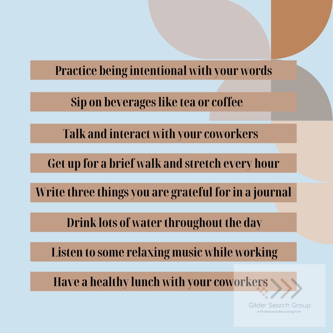 GilderSearch's tweet photo. By Implementing these tips into your work life, your serotonin will boost, making work more enjoyable and helping prevent burnout. 
.
#gildersearch #job #jobs #jobsearch #finance #financial #accounting #accountants #recruiting #recruiter https://t.co/aVEywqR2JW