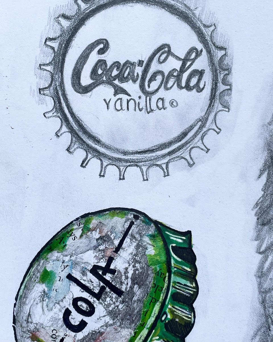 LiliIsmail1999's tweet photo. #Observational drawing and new collage techniques ✍️ #drawing #collage #mixedmedia #artist #ArtistOnTwitter #cola #coke #observationaldrawing #Illustrator #illustrationart #fineliner #lineart #tonal #tonaldrawing #popart #streetart #contemporaryart #dada #colour #pens #graphicart https://t.co/EraadRiZhd