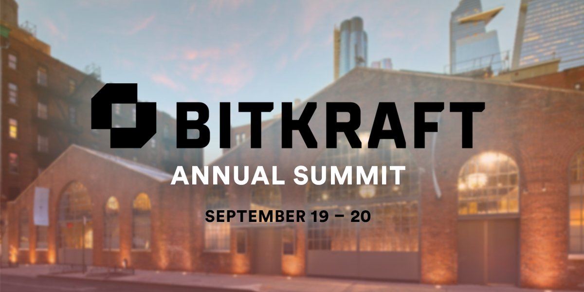 It’s all happening! We’re only a week out from our annual summit, and are so looking forward to coming together with our community for two days filled with discussion, insights, and thought exchange.

September 19–20 in NYC 🗽#BITKRAFTSummit22