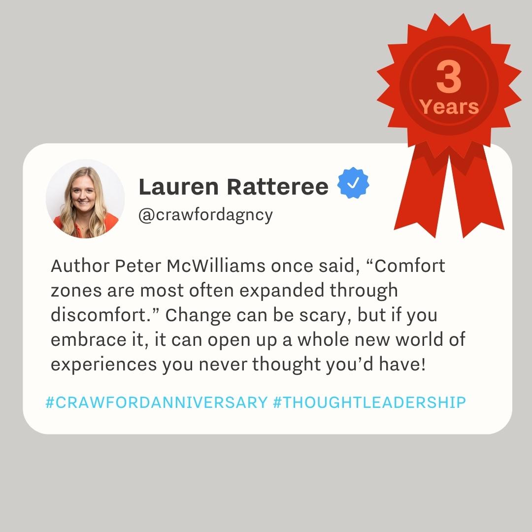 crawfordagncy's tweet photo. September is a busy month for celebrations here at #TeamCrawford, and we wouldn't have it any other way! Happy Crawford anniversary to McKoy (1 year), Lauren (3 years), David (3 years), and Emily (8 years)! Thanks to each of you for all you do!  🎉❤️ https://t.co/ZsyHITjJ3B
