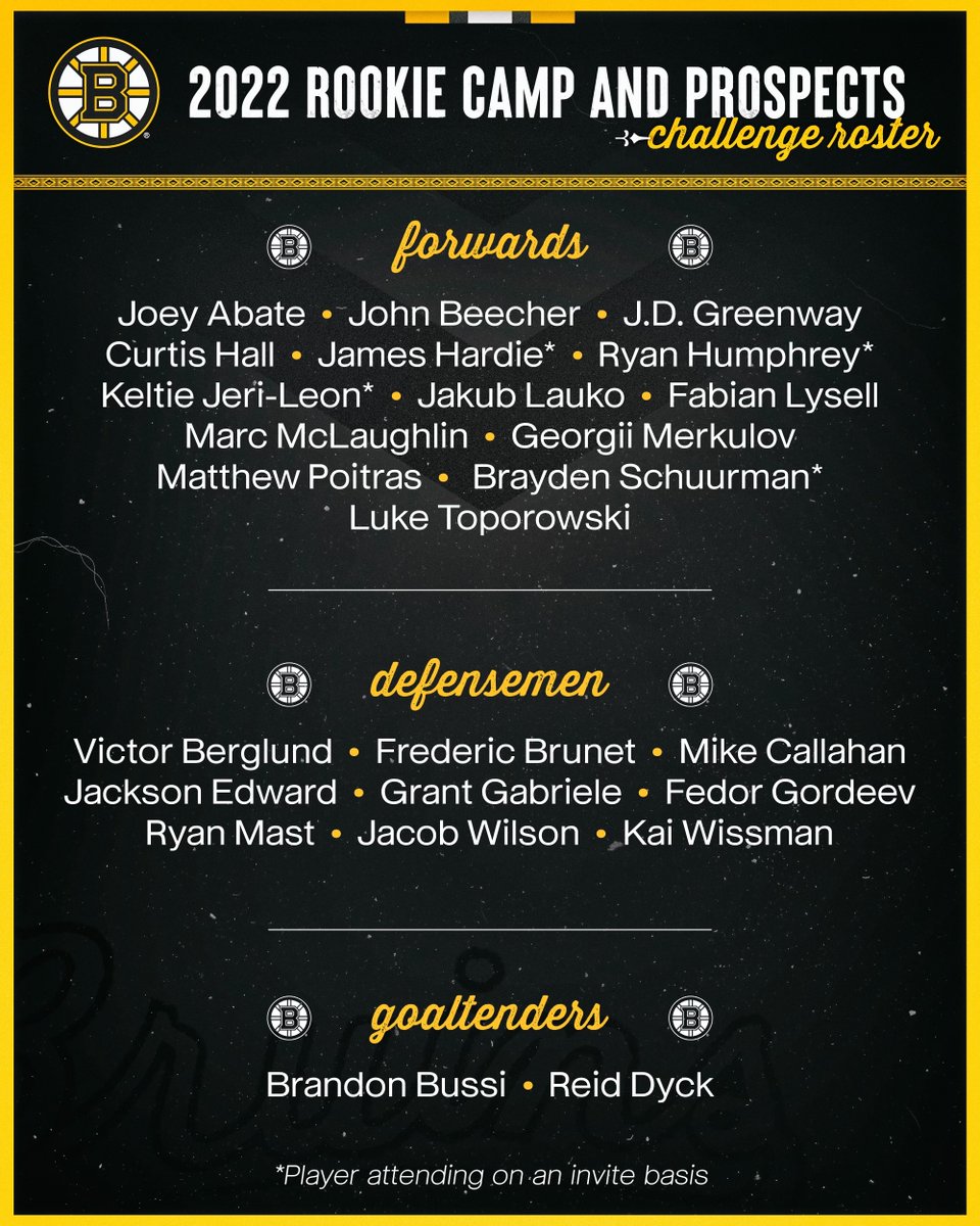 NHLBruins's tweet photo. Bruins Announce Roster &amp; Schedule for Rookie Camp and Prospects Challenge: https://t.co/MLaJrtEYve https://t.co/qWzRap4sCw