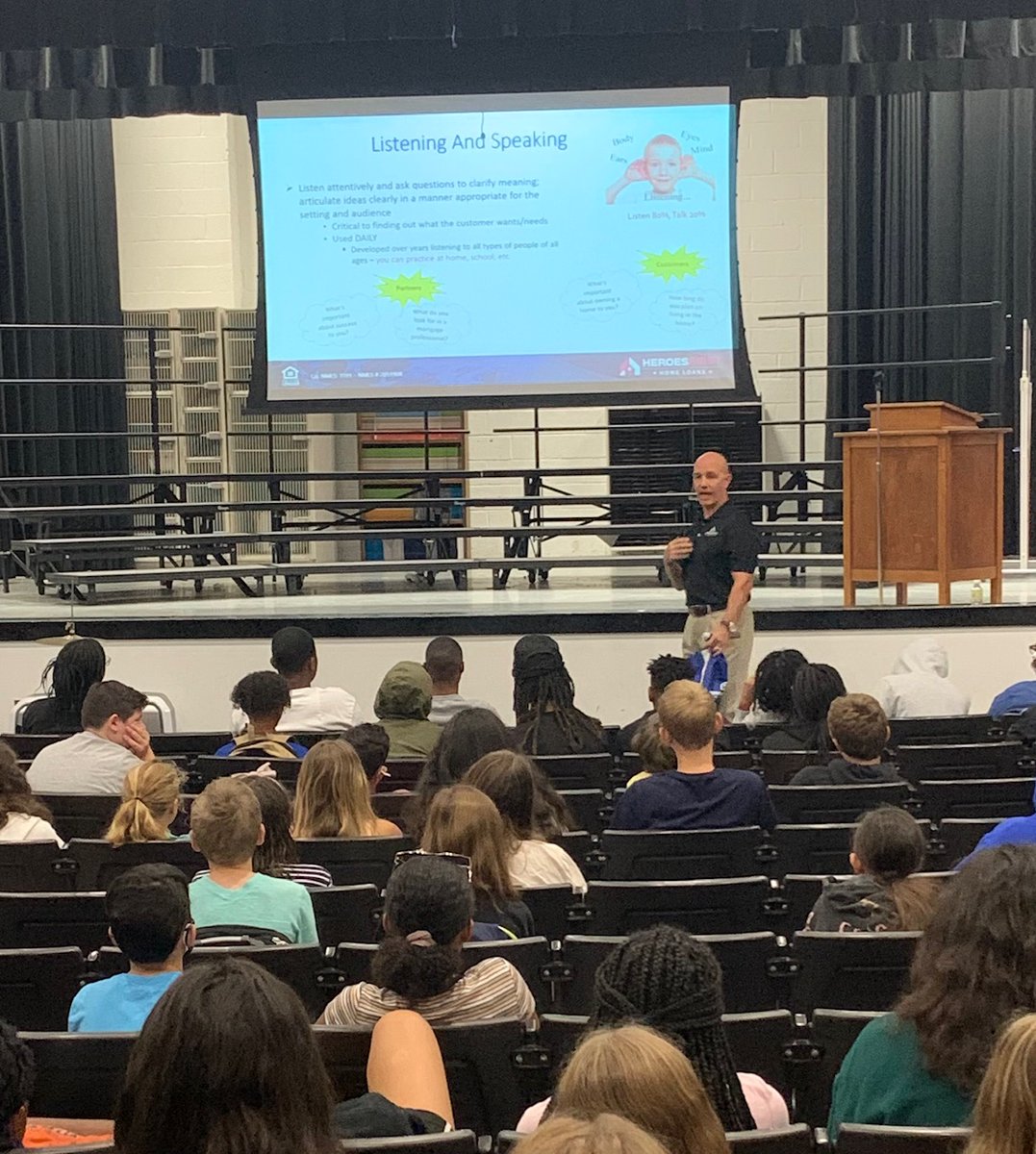 Heroes First Home Loans visited <a href="/DMSRAMS/">Drew Middle</a> last week to speak to Pathways to Success Students about a career path as a mortgage home loans officer while highlighting workplace readiness skills. <a href="/SCPSWBL/">SCPS Work-Based Learning</a>  #elevatestafford #pathwaystosuccess #careerexposure #WRSkills