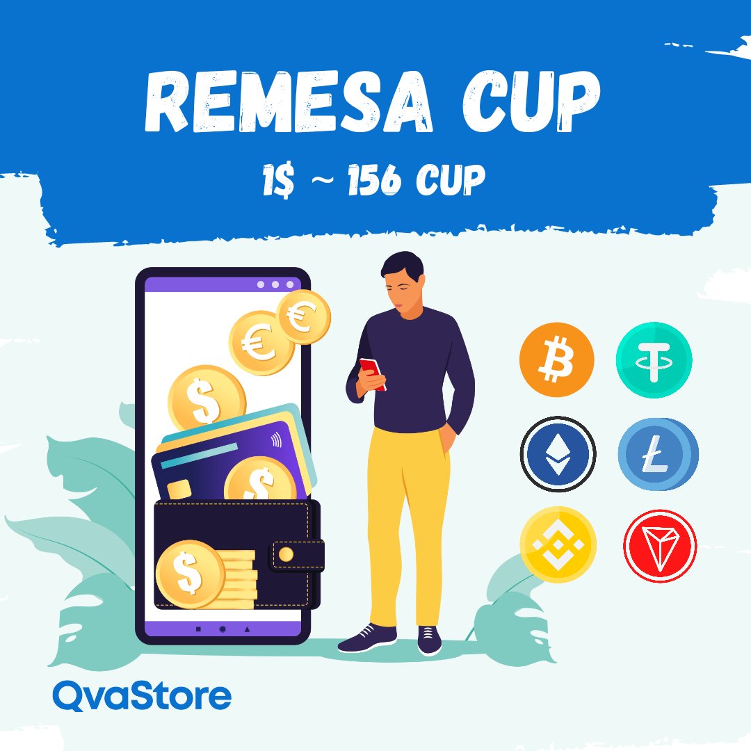 QvaStores's tweet photo. ✅ Disponible Yaaa!!! ✅

🆕 Nueva tasa de cambio CUP 🆕

💳 Ahora recibes 156 CUP por cada 1$ 
💳 Envías 100$, recibes 15 600 CUP

🛒 Solicita la Remesa aquí: https://t.co/PDxVaAm6F7
🌐 https://t.co/Y9xqRjPmwt https://t.co/39UyF3aVKO