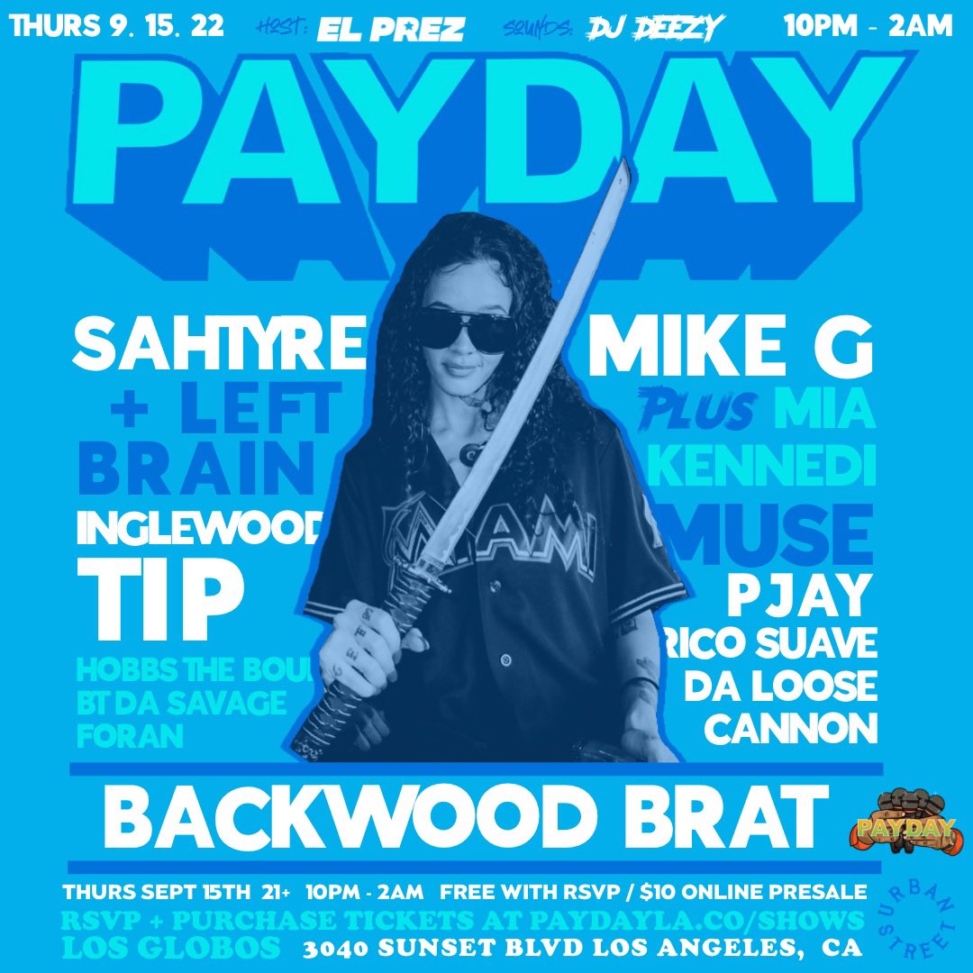 TreacherousRecs's tweet photo. Pull up to @payday_la this Thursday and watch @BackWoodBratt put on a show https://t.co/SFECidJ1Nm