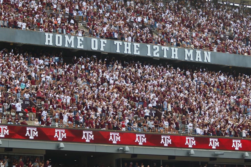 The 12th Man is committed, dedicated, and holds a monumental amount of pride in who we are. No matter what happens, we stand with our team.

See y’all this Saturday @Aggiefootball