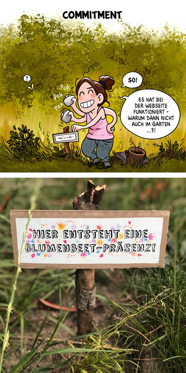 illustrie's tweet photo. Wenn eine Notiz auf der To-Do-Liste nicht mehr hilft, probier doch mal, ein Schild aufzustellen ... 💪🪧💫

#comic #garten #workload #illustration #DIY #creative #kindoflösungsorientiert

https://t.co/Pt9X03KlSb https://t.co/xh8evv4KKE