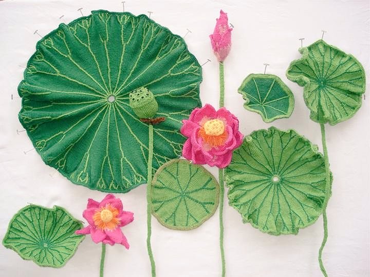 Knitted botanic art by artist Tatyana Yanishevsky #WomensArt