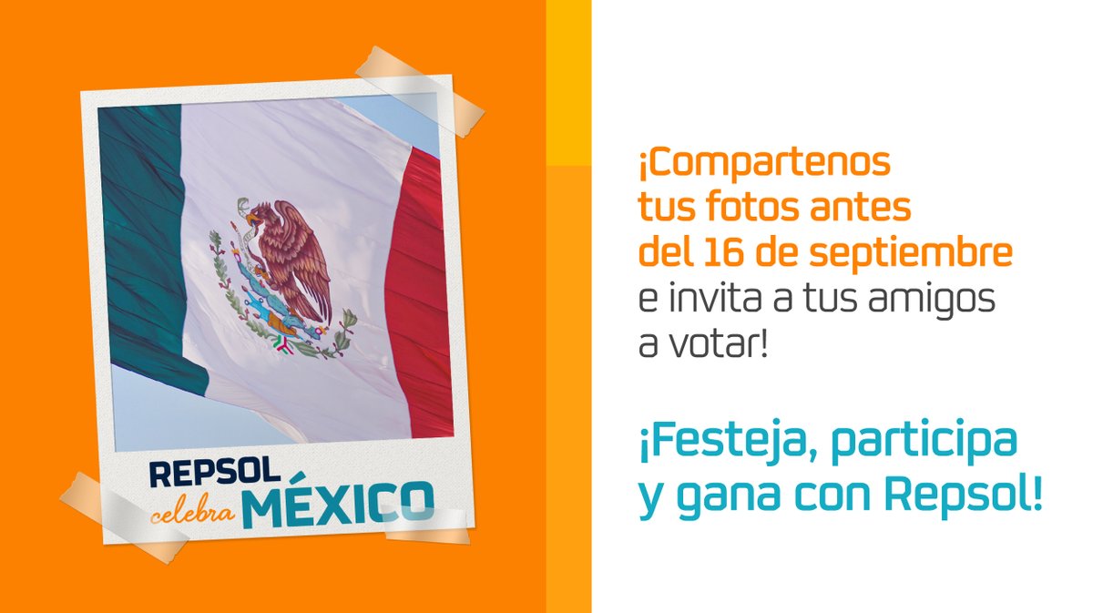 repsolmexico's tweet photo. ¡Demuestra que nadie festeja México como tú ! Compártenos tus fotos celebrando México, y tu ticket de carga de al menos $250 pesos. Participa y gana hasta $2,000 pesos MXN en gasolina. https://t.co/D9yclGmXQ2