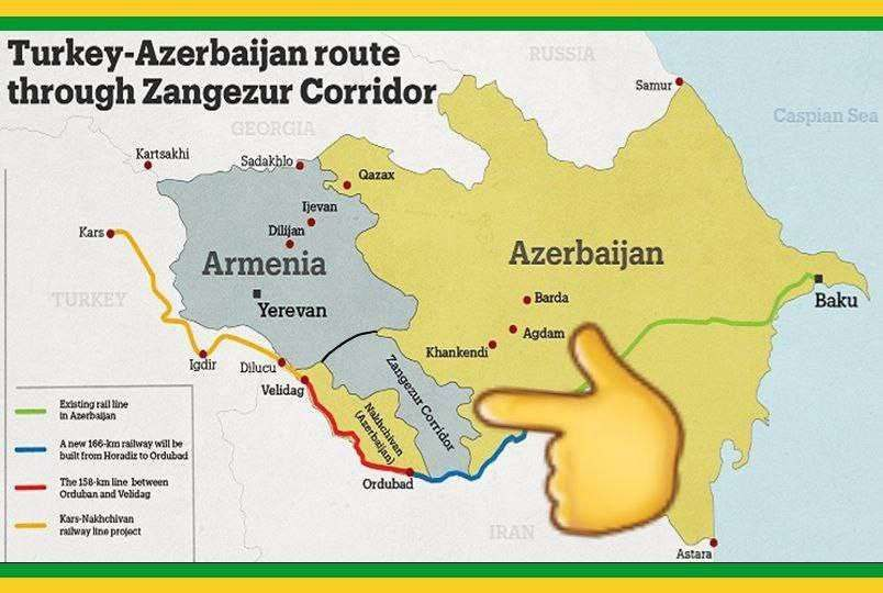 Sina Toossi سینا طوسی on X: "The Zangezur corridor in Armenia is a critical land border for Iran. If Azerbaijan attempts to capture this territory, Iran risks having its connection to the