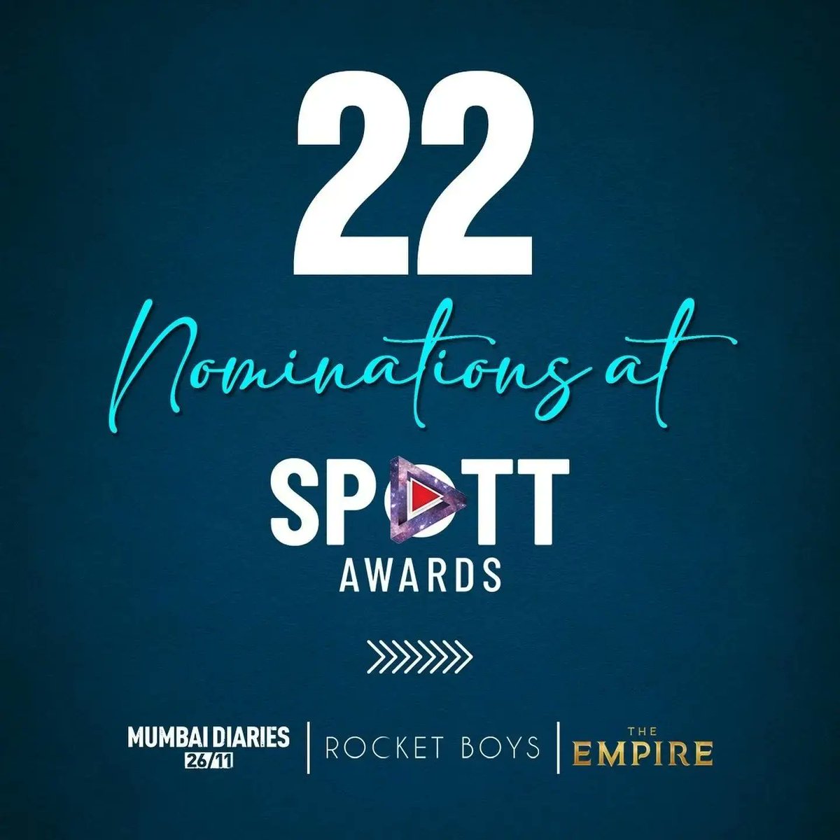Mohit_FC's tweet photo. Posted @withrepost โข @emmayentertainment This one calls for a celebration! ๐
Elated with 22 nominations at the #SpottAwards๐
@etbrandequity
@mohituraina
@onlyemmay @madhubhojwani https://t.co/YdCJDXIJTN