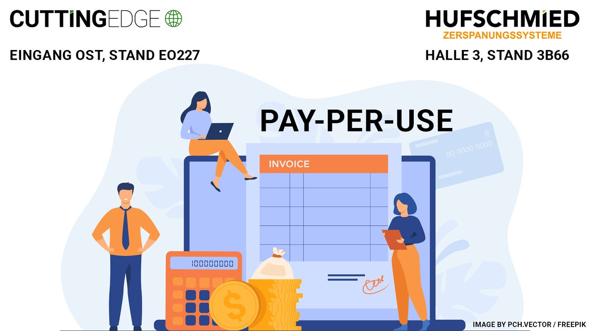 Morgen, 14.09., ab 14:30 Uhr werden Herr Hufschmied &amp; Herr Wendt das #payperuse Abrechnungsmodell bei uns am Stand EO227 auf der #AMB in Stuttgart persönlich vorstellen und anhand unseres Demonstrators präsentieren. Wir freuen uns auf Ihren Besuch!
#hufschmied #cuttingedgeworld