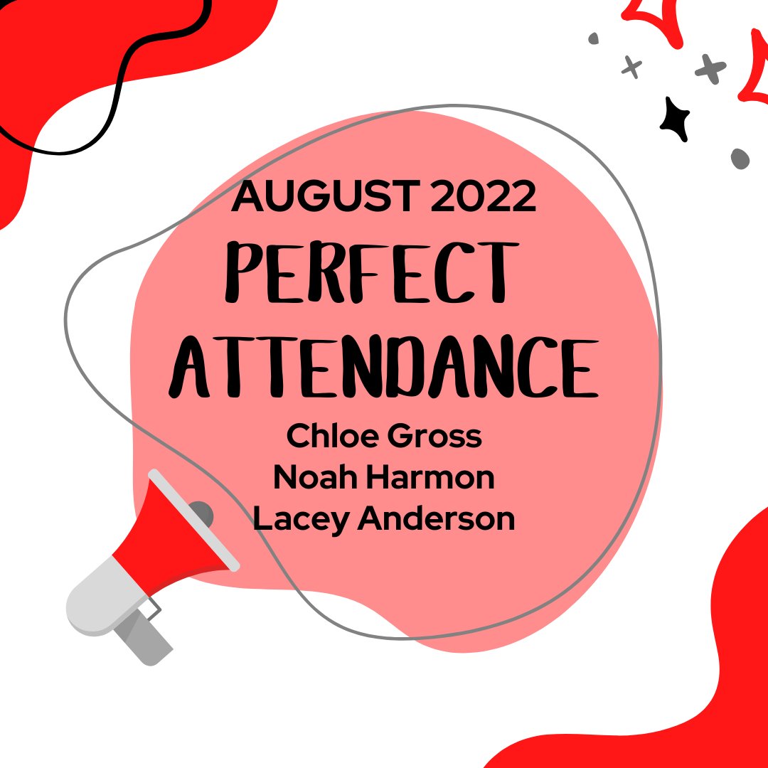 WHS_HCS's tweet photo. We would like to recognize all of our students who had perfect attendance for the month of August. Also, congratulations to Chloe Gross, Noah Harmon, and Lacey Anderson who were awarded for their commitment to being at school! #PackPride #ACESStrong #ACESProud https://t.co/ppZft7hda6