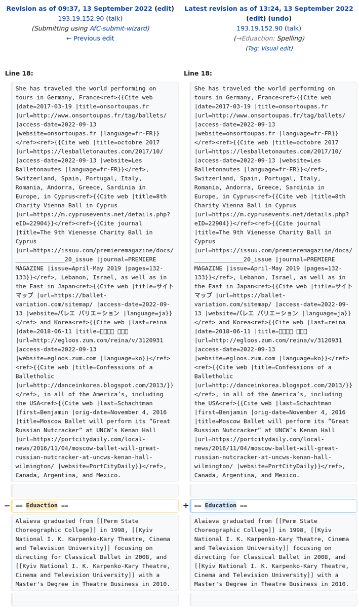 Статья в Википедии Draft:Kateryna Alaieva отредактирована из Верховная Рада en.wikipedia.org/w/index.php?di…