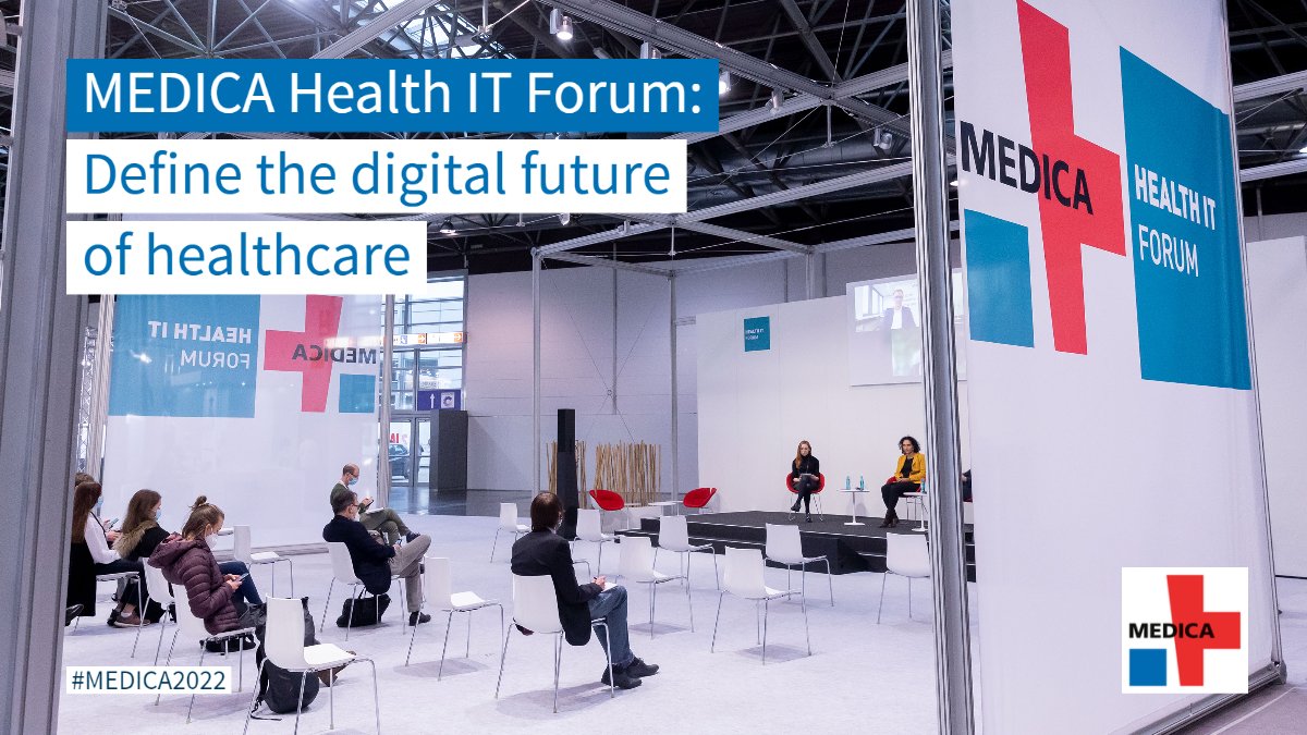 MEDICATradeFair's tweet photo. The #MEDICA Health IT Forum presents a lot of speakers and experts who will talk about hybrid #healthcare. In addition, an exhibition space will present the latest innovations in data-driven medicine. 🖥️
#MHIF in Hall 12, Stand 12E19.
The program: 👉 https://t.co/prjW0cy7cW https://t.co/Pye7qWtQd6