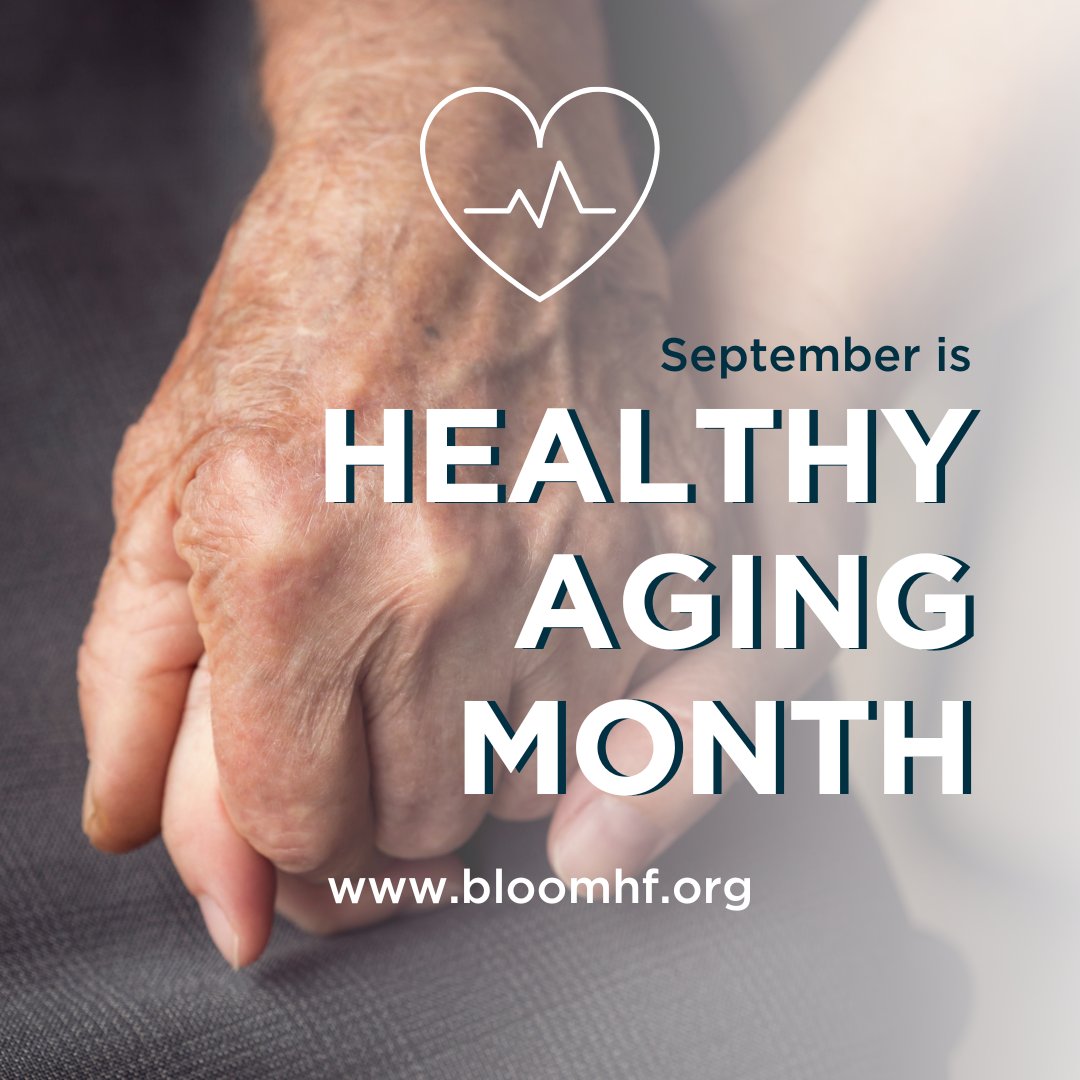 BloomHF's tweet image. September is Healthy Aging Month.

This awareness month was designated to help Americans become aware of their physical and mental health, diet, social skills, and even financial situations; all factors that contribute to successful aging. 😌