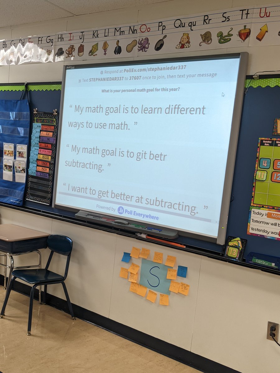 2nd grade Ss created a word cloud to tell their math goal for the year! What great goals! <a href="/porter_204/">Kala Porter</a> <a href="/JoeWalkerES/">Joe Walker ES</a> #loveJW