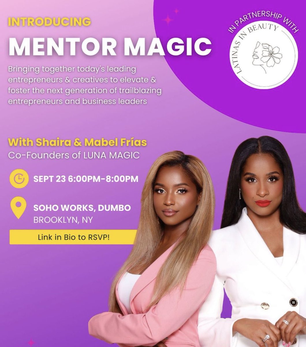 beauty_latinas's tweet photo. Come network with trailblazing Latinas in the beauty industry 

#latina #beauty #beautyfounders #afrolatina #mentoring #Network https://t.co/bBm5uk3LfV