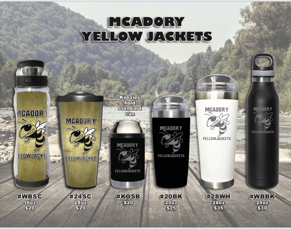 McAdoryBSBL's tweet photo. McAdory Fans:

Here is a great opportunity to support the Jackets at home, on vacation, at the ballgames, and anywhere! 

Check out the items, including specialized logo items to show your school spirit!

See any McAdory High School baseball player or email mcadorybaseball@gmail https://t.co/V61K1hACEd