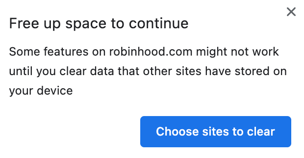 I never thought a website would tell me I have to clean up my harddrive but here we are!