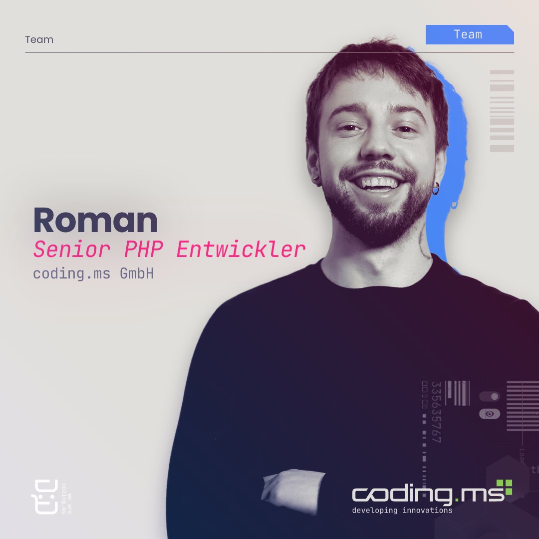codingms's tweet image. 𝗡𝗲𝘂 𝗶𝗺 𝗧𝗲𝗮𝗺, 𝗦𝗲𝗻𝗶𝗼𝗿 𝗣𝗛𝗣 𝗘𝗻𝘁𝘄𝗶𝗰𝗸𝗹𝗲𝗿
Roman ist ein Weltenbummler und liebt die Vorteile des Remote. Jetzt kann er innerhalb von 30 Sekunden vom Arbeitsplatz zum Aasee switchen. Willkommen Roman!
#codingms #team #münster #php #online #digital #innovation