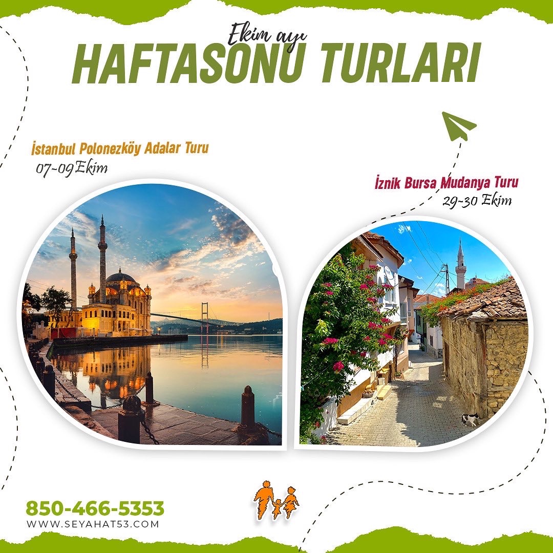 seyahat53's tweet photo. EKİM AYI TURLARIMIZ 💚

➡️Detaylı görmek için sağa kaydırın! 

☎️: 0(850) 466 53 53

🖥: https://t.co/mnCvDvpyWB https://t.co/Jz9mKtwAU7