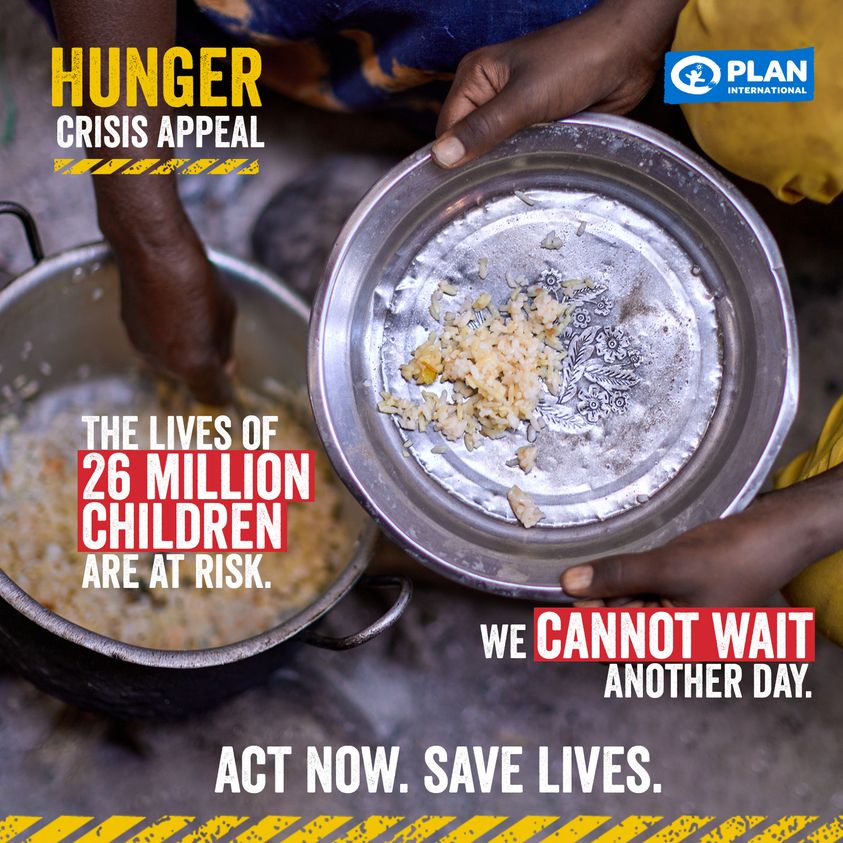 The world is in the grip of the most devastating #HungerCrisis ever seen. Children are dying now, and it’s getting worse every day. We are already working in 8 of the countries most affected so we can act quickly to support children and their families. Act now, save lives.