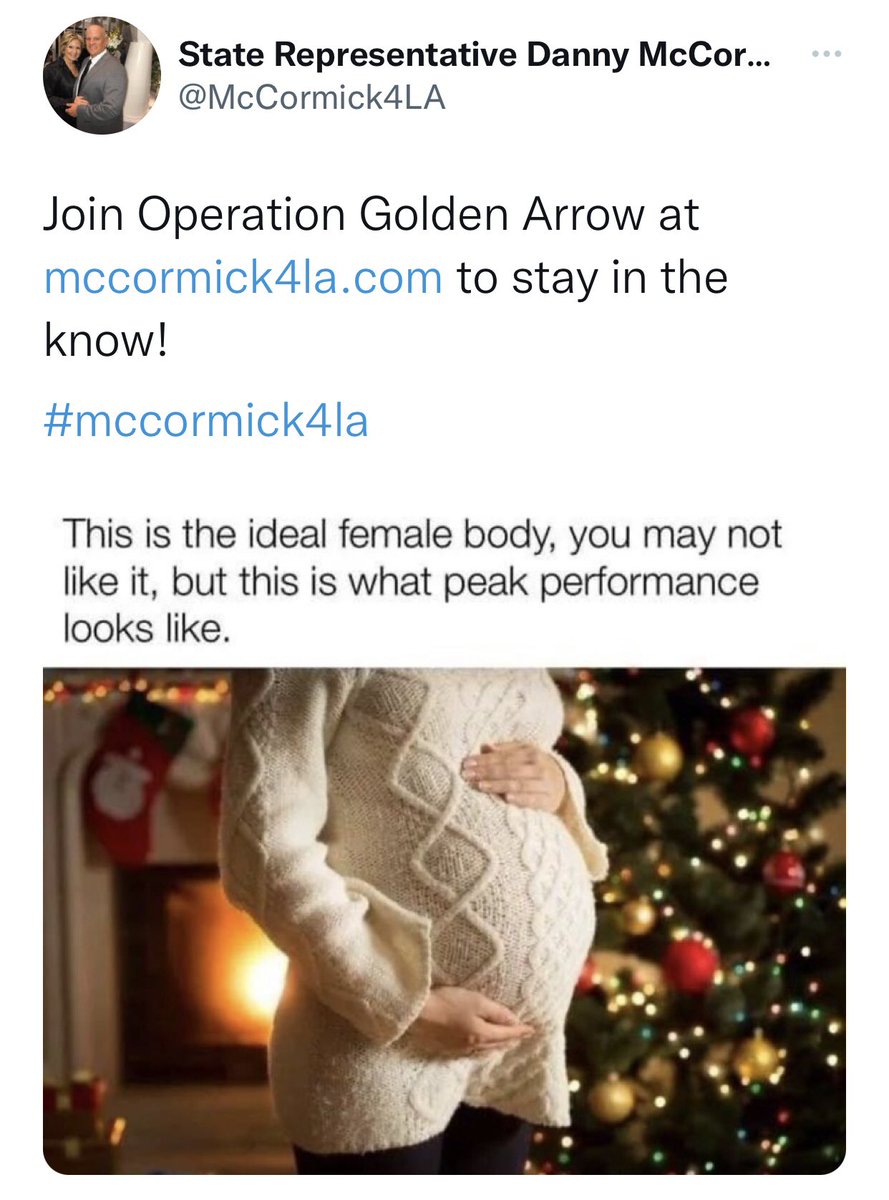 ag_landry's tweet photo. Don’t worry folks - I managed to get the screenshot before @McCormick4LA deleted his ‘women are only good for breeding’ tweet. #lalege https://t.co/qP4y462qv0