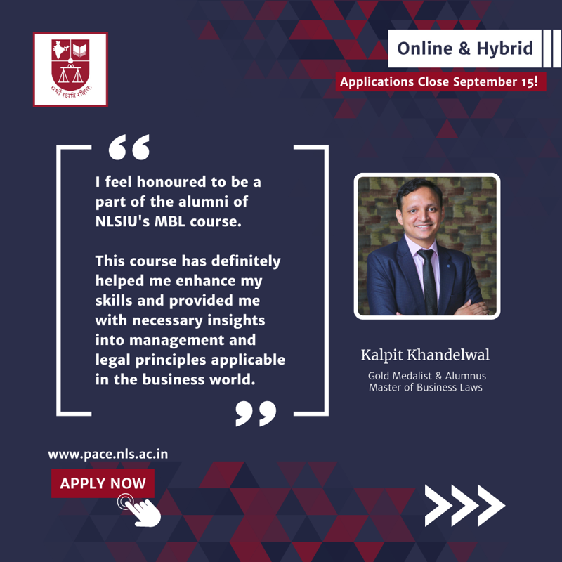 NLSIUofficial's tweet photo. Our Professional and Continuing Education cohorts are diverse, with graduates across disciplines building legal skills specific to their line of work. Here's what some alumni have to say about their experience. 

Applications close soon by Sept 15! Enrol: https://t.co/joY7dbxq5j