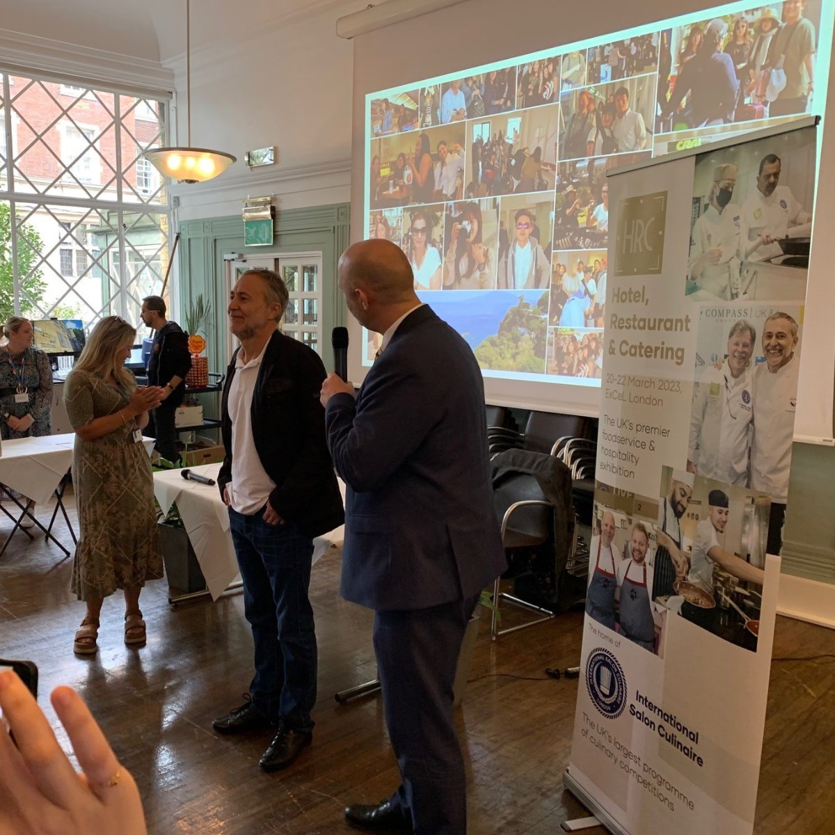 A great day at the <a href="/Westking/">Ricardo Reys West King</a> welcome day talking to their culinary students about the virtues of International Salon Culinaire at HRC. Lovely to meet some enthusiastic young chefs as well as some industry colleagues. @michel_roux_jr <a href="/thermomix_es/">Agente de Vorwerk</a> <a href="/apantelli/">Andrew Pantelli</a> #itallbeginsatwestking