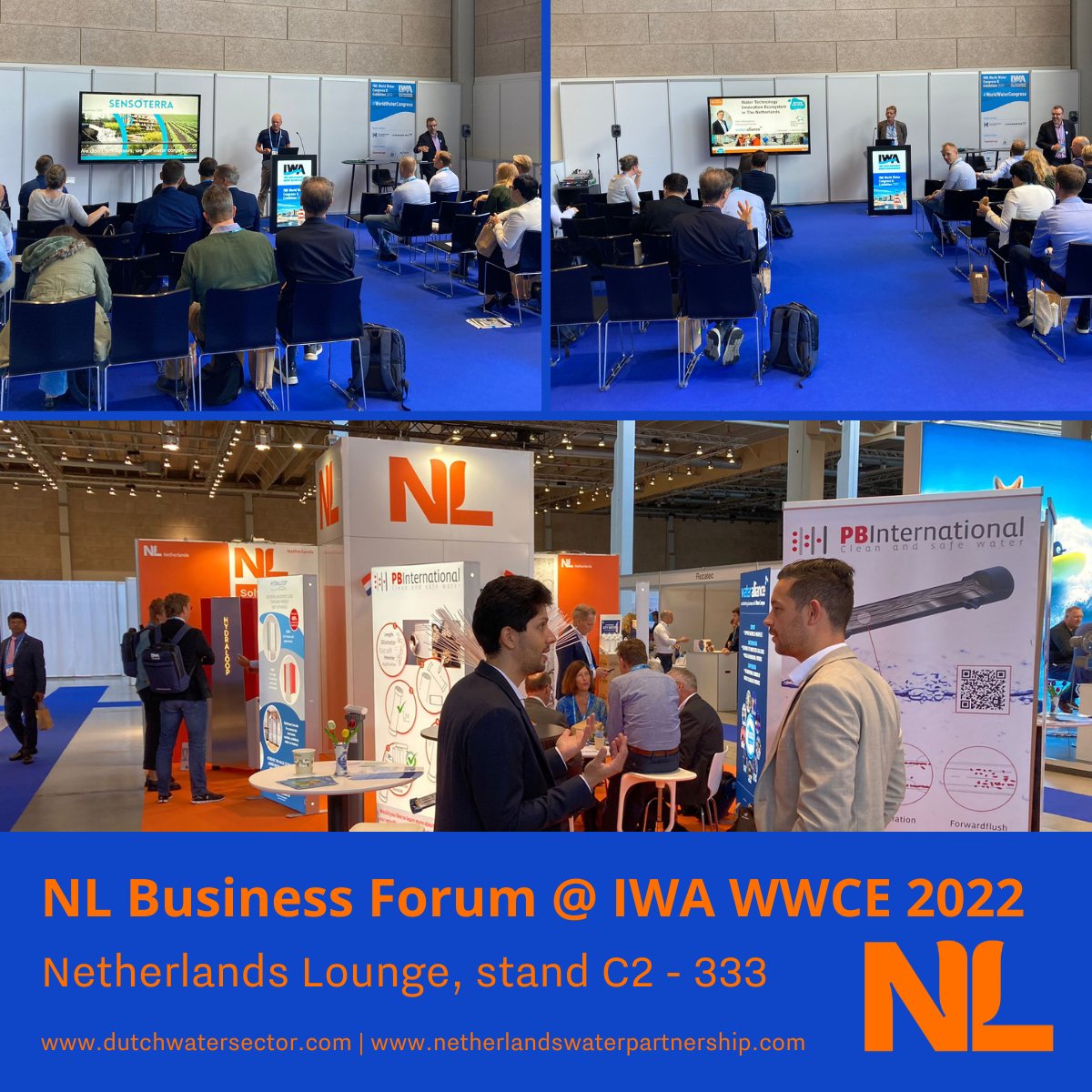 Dutch water innovations have been showcased today at the #Netherlands #BusinessForum. If you are attending IWA's #WorldWaterCongress &amp; would like to get in touch with the #DutchWaterSector, stop by the #NetherlandsLounge (stand C2 - 333)!