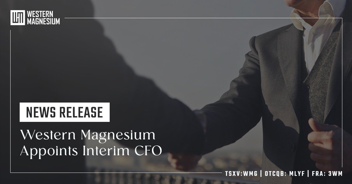 westernmagcorp's tweet photo. $WMG.V announces the appointment of long-time #Boardmember Steve Thorlakson as #InterimCFO, effective immediately. Mr. Thorlakson brings extensive financial and #businessmanagement expertise to the team.
Read more: https://t.co/49kGJXHCMM
#TSX #TSXV #OTCQB $MLYF #FRA #3WM $WMG https://t.co/aBRbv4V5NV