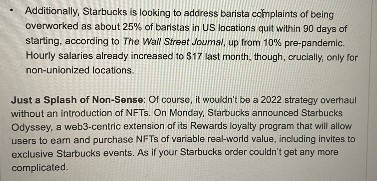 In terms of what I’ve seen in #CharlotteNC <a href="/Starbucks/">Starbucks</a> really needs focus on the customer experience in store too. Dated, uninviting and cold would be an apt description. If someone opens a decent coffee shop around #blakeney or #waverly they would crush it 🧐 #thinkingboutit
