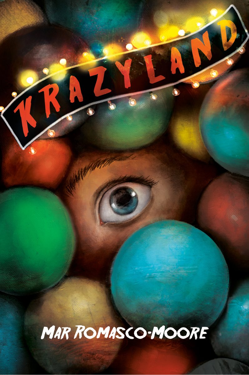 Happy #BookBirthday to KRAZYLAND by @MarRomasco! Nathan always thought Krazyland was a little spooky, but what was once just spooky becomes downright terrifying when kids start to go missing! This is a world where the only way out is KRAZIER than you could possibly imagine!