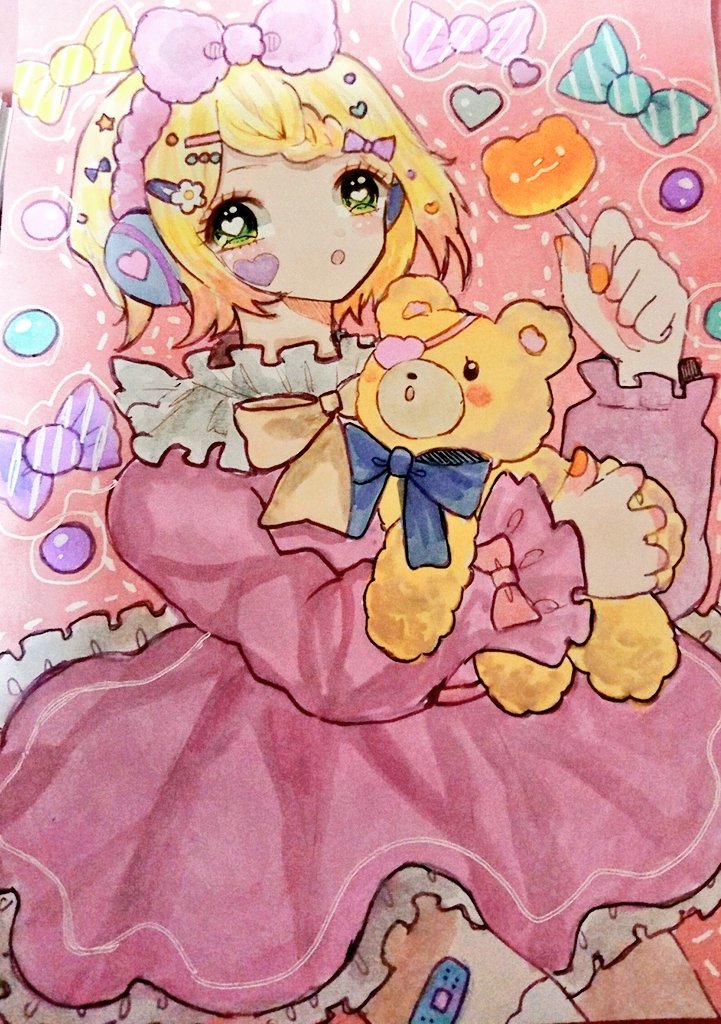 鏡音リン 「りんちゃん(σ≧▽≦)σ#鏡音リン 」|🐰ももうさぎ🐰💗水彩とコピック💗のイラスト