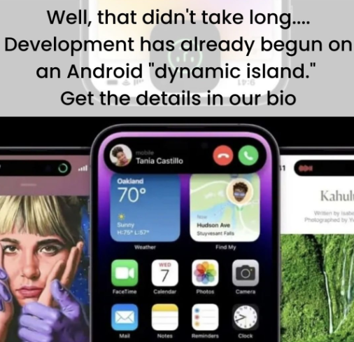 BestForAndroid_'s tweet image. Arguably one of the best features of iPhone 14 is the dynamic island, but it may soon be coming to Android too.

Get all the details in our bio.

#iphone14 #iphone14pro #iphone14promax #android #dynamicisland #dynamicislandapple #xiaomi