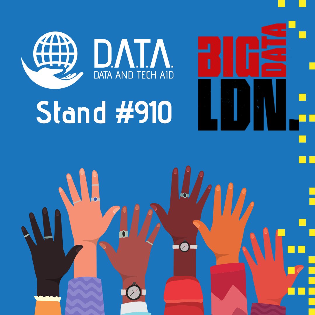 DATA_Aid_'s tweet image. Hands up who is going to @BigData_LDN? 🖐️ We will be there and we&apos;d love to see you. We&apos;ll be at stand #910. Please come by and find out more about the initiative and help us thank you personally - be great to put a few faces to names.
#WeAreData #DataAndTechAid