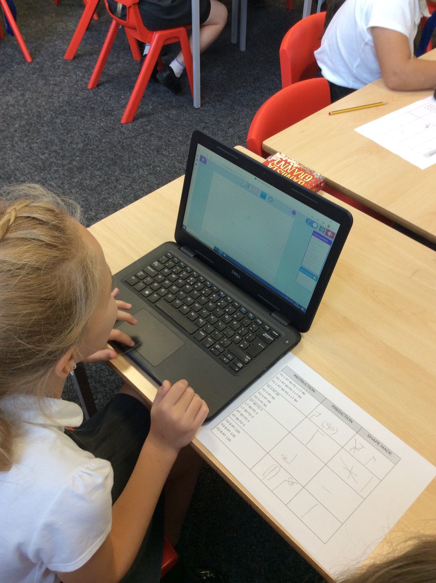 DeltaMerseyY6's tweet photo. In our computing lesson today we are using commands to create shapes and patterns @deltamersey #MPAcomputing https://t.co/tRZ2ebwKFg