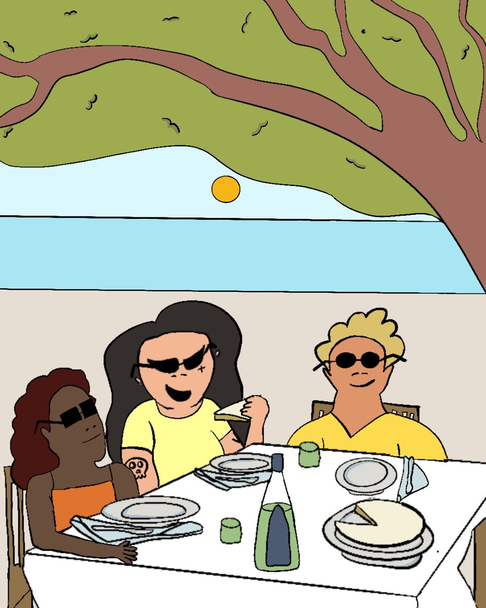 ryanshotels's tweet photo. Our guys, John, Charles and Emma, enjoying the island and the typical food. In Ibiza there is something that cannot be missing in your dessert: a good Ibicencan herb glass 🥃 and the typical dessert, Flaó 🥧
#ryansibizaapartments #summer2022 #ryanshotels
#ibiza2022 #laurarahola https://t.co/qWXo9hT2z1