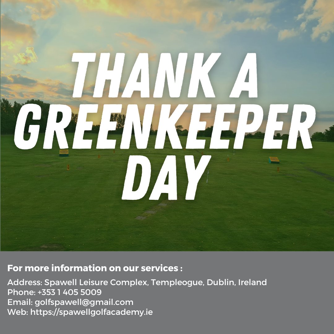 Greenkeepers are the unsung heroes within the golfing community. Thank you to all the incredible greenkeepers in our lives and a special thank you to our own staff at Spawell Golf Academy who ensure the range looks great day in day out. 

#Thankagreenkeeperday