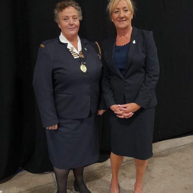 President, Isobel McKane and National Secretary, Gail Clarke representing Girls’ Brigade NI at the Service of Reflection for the life of Her Majesty Queen Elizabeth II at St Anne’s Cathedral, Belfast this afternoon.