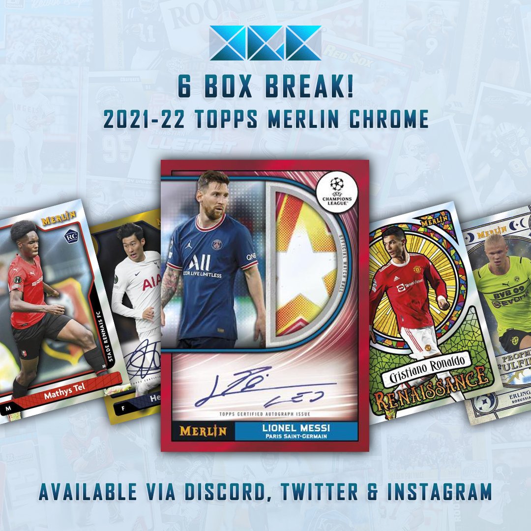 digital_grading's tweet image. 6 box Merlin Chrome break tomorrow evening 9pm. DM for team information.