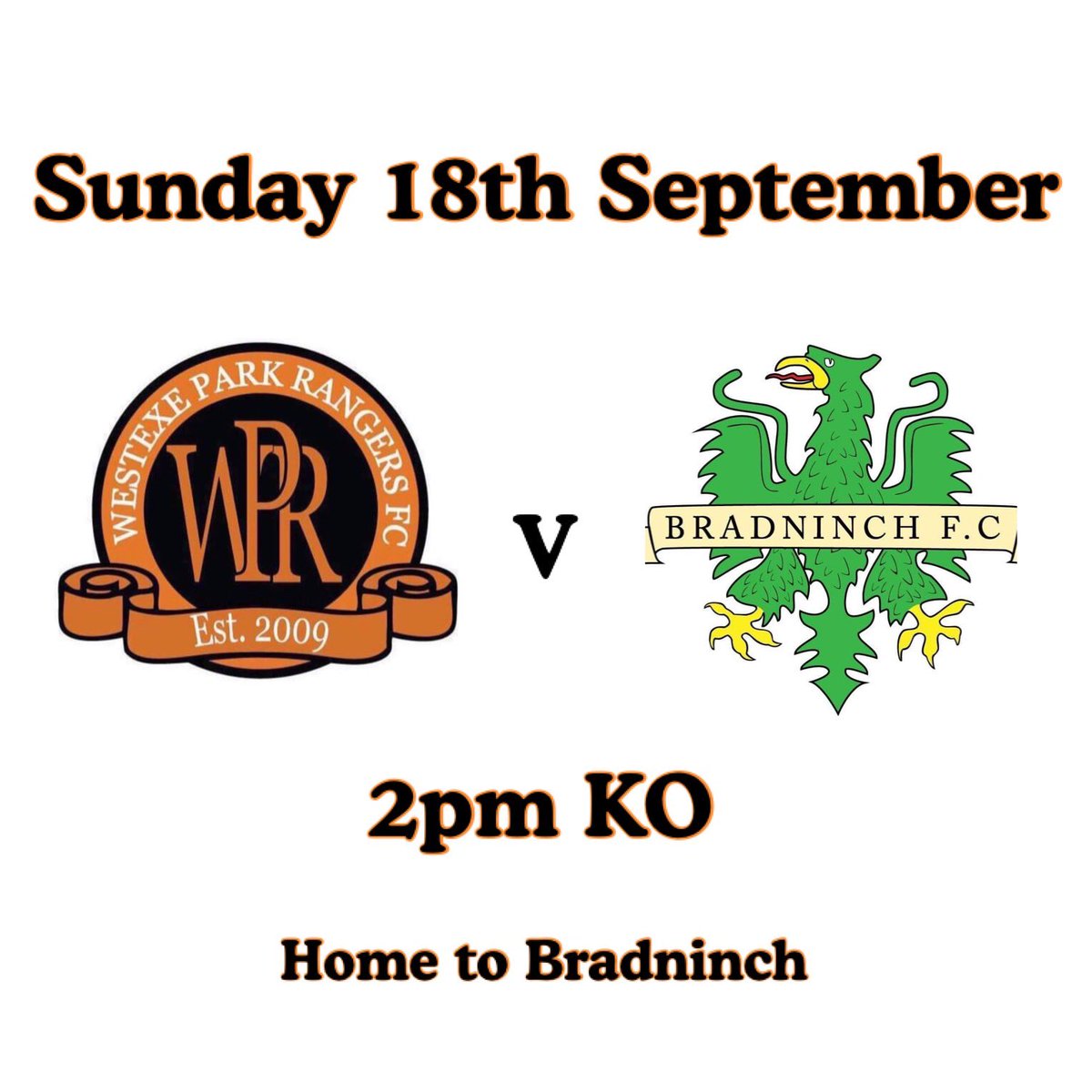 Westexewomen's tweet photo. This weekend we take on @Bradninchwomens in the Devon FA County Cup🟠⚫️
📍Westexe park, Tiverton
#wprw https://t.co/rZhr3773rJ