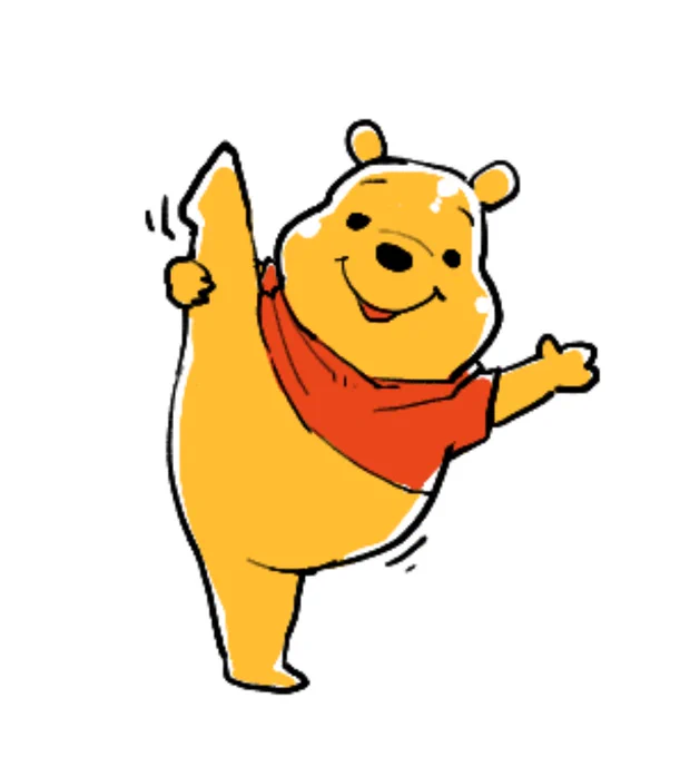 プーさんがトレンドになってるから前に描いたので便乗 