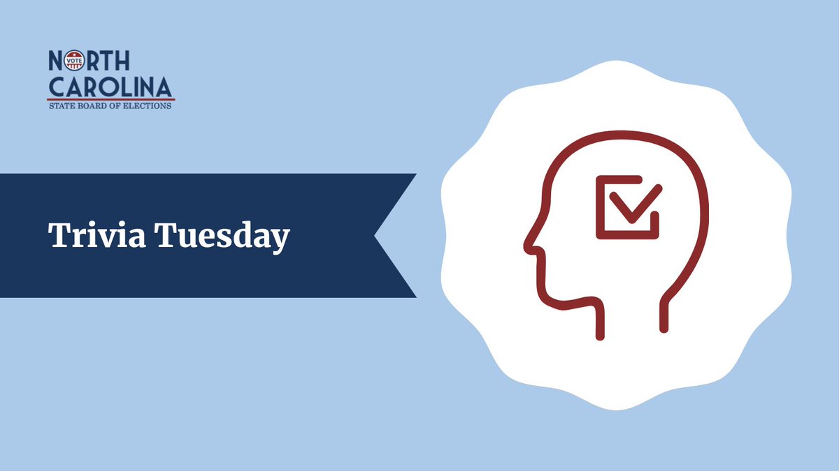 Question: When is registering to vote allowed on Election Day in NC ? 

Answer: Only if an individual becomes eligible after the registration deadline due to becoming a U.S. citizen or having their rights restored following a felony conviction.

#TriviaTuesday  #YourVoteCountsNC